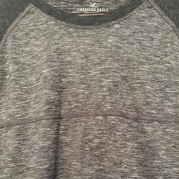 AE Outfitters Men's 360 Extreme Flex Long Sleeve Dark/Light Heather Gray Size L - Picture 3 of 16